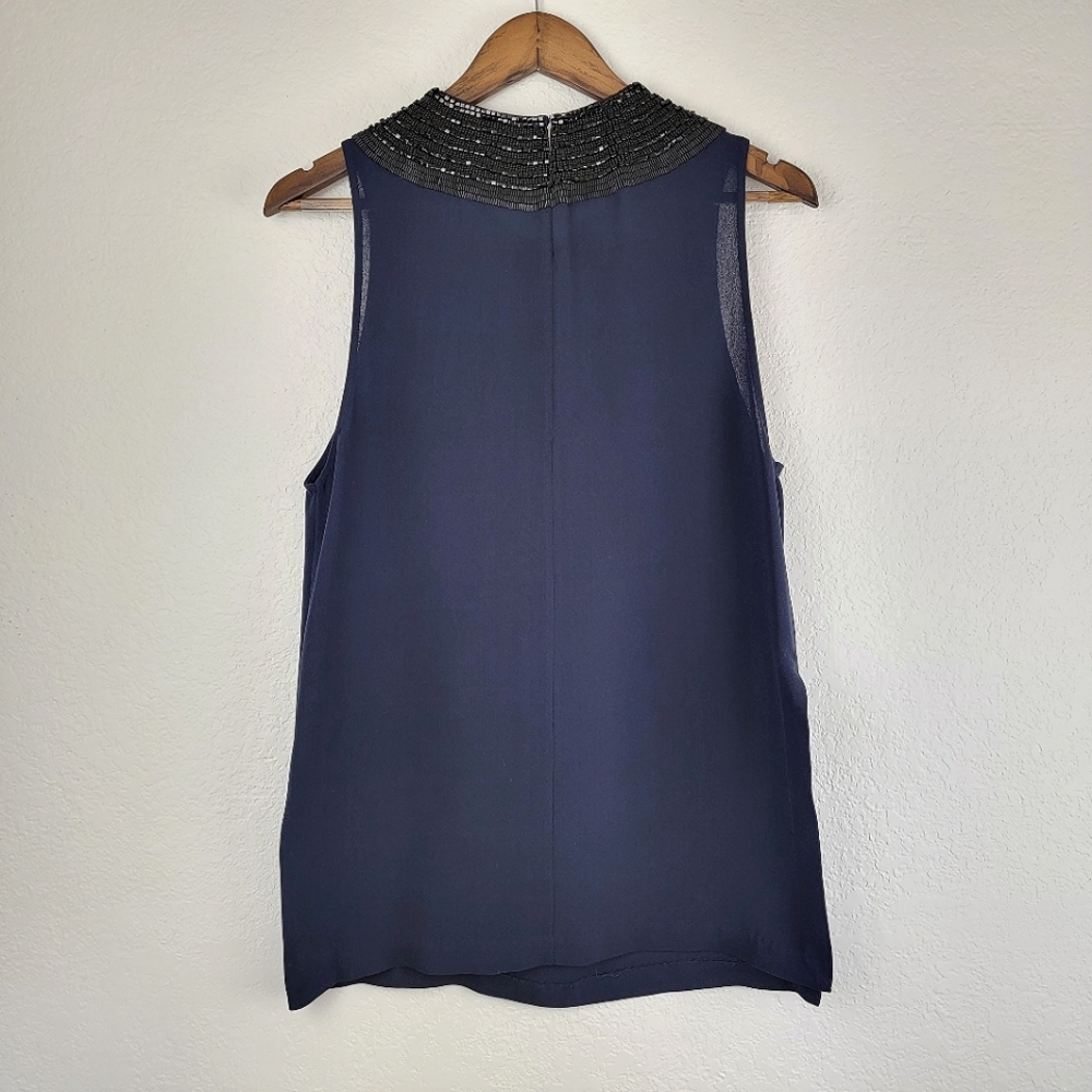 3.1 Phillip Lim Sleeveless Beaded Tunic Blue Medium - Picture 6 of 12